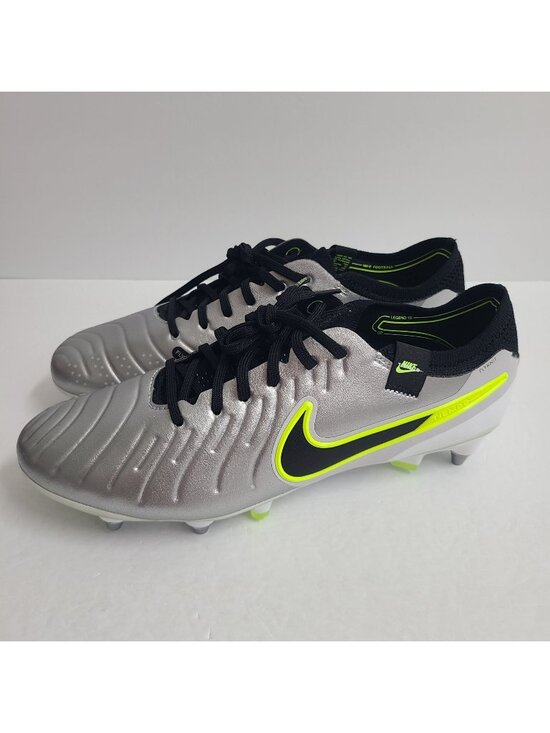 NEW Nike Tiempo Legend 10 Elite SG Pro Soccer Cleats FN7283-001 Size 8.5 Silver